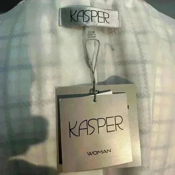 NWT Kasper Women’s Plaid Pink and Black Blazer Size 22 - Picture 8 of 10